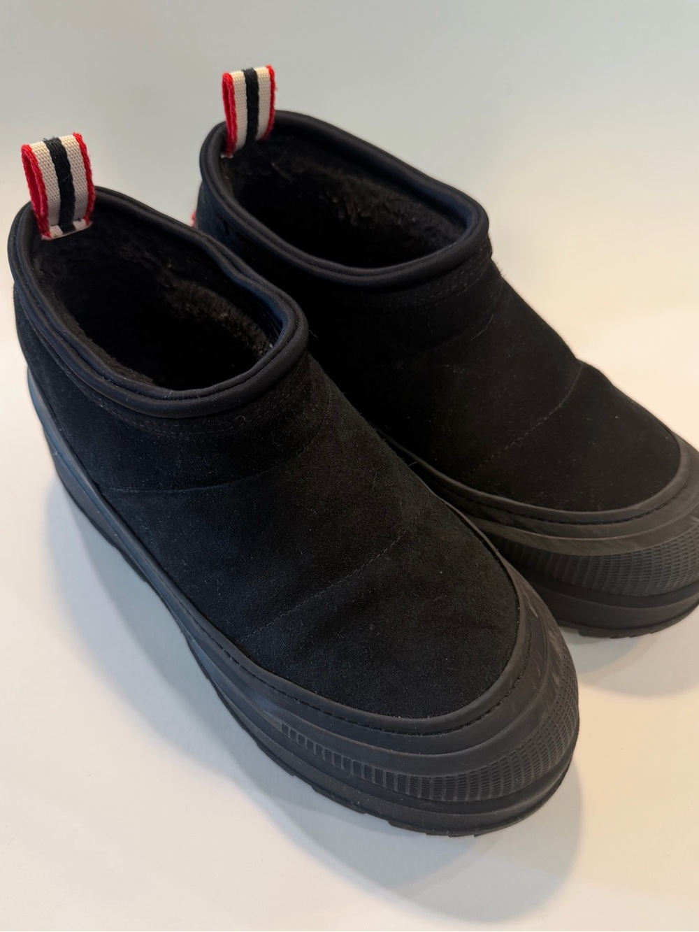 Hunter Women’s Askern Waterproof Black Suede Slip-On Bootie Shoes Sz 8